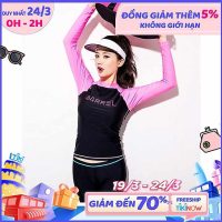 Trang phục đi biển nữ tay dài quần dài MayHomes AT205 thiết kế ba chi tiết tiện lợi và kín đáo