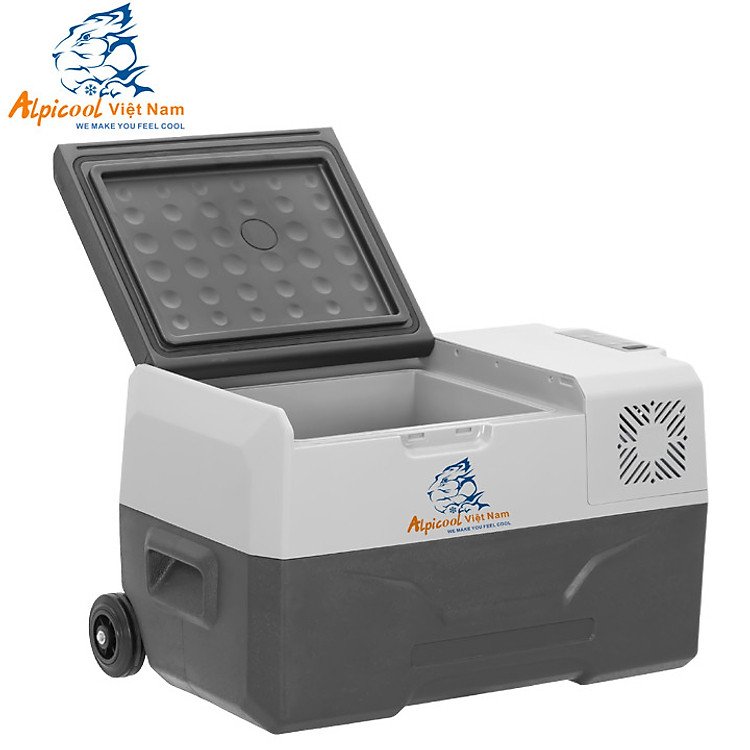 Tủ lạnh ô tô Alpicool CX30 dung tích 30 lít có bánh xe di chuyển dễ dàng cho tài xế Việt