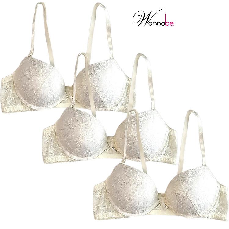 Tự tin tỏa sáng cùng áo ngực mút dày Wannabe AN32B phối ren hoa cao cấp nhất