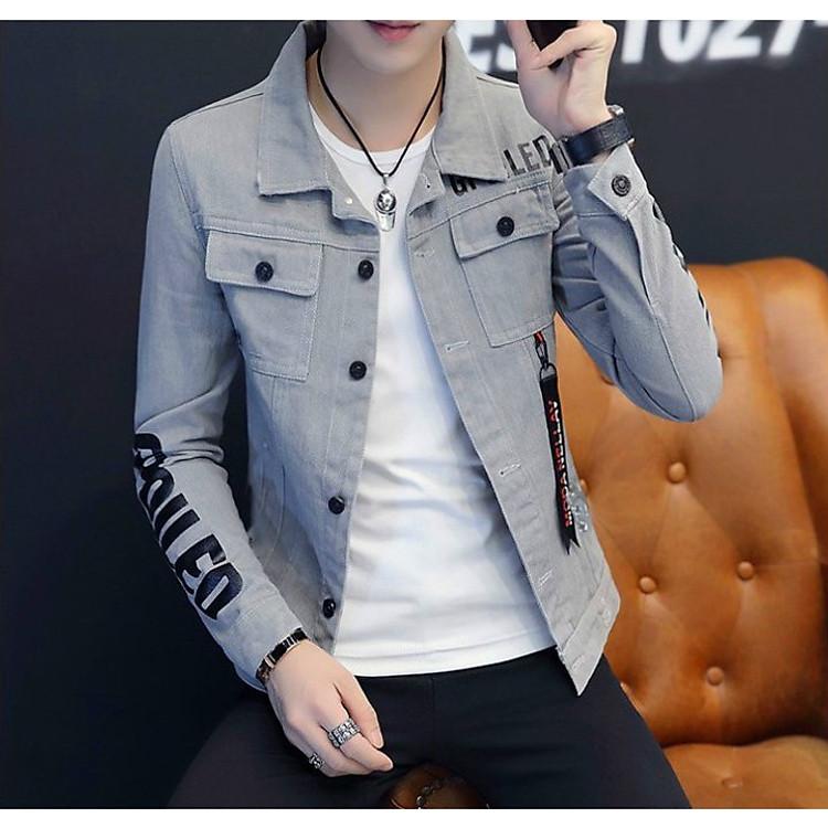 Tự tin xuống phố cùng áo khoác kaki nam giả jean mẫu mới phối màu cực đỉnh cao