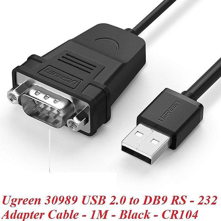Ugreen 30989 thiết bị chuyển USB sang RS232 DB9 9 chân đực dài 1m cam kết chính hãng