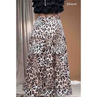 Váy tầng xòe da beo lụa cát LM102421 nét quyến rũ khó cưỡng cho mọi cô nàng