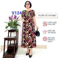 Váy trung niên lụa Mango Tuấn Tú Store đủ size 45-65kg chất liệu cao cấp mềm mịn