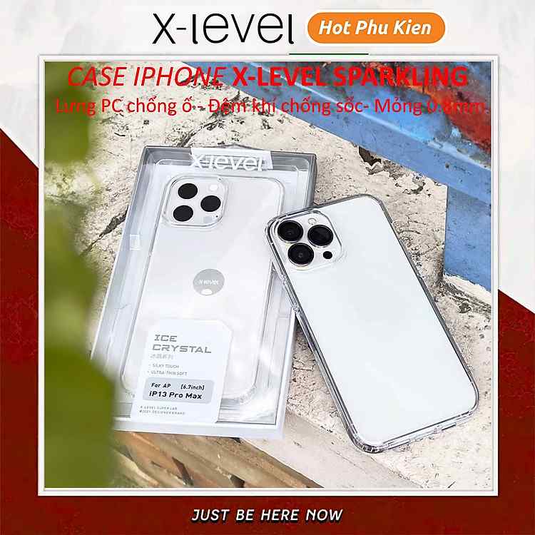 Vỏ bảo vệ iPhone X-Level Sparkling chất liệu PC và TPU nhập khẩu siêu mỏng chống trầy xước