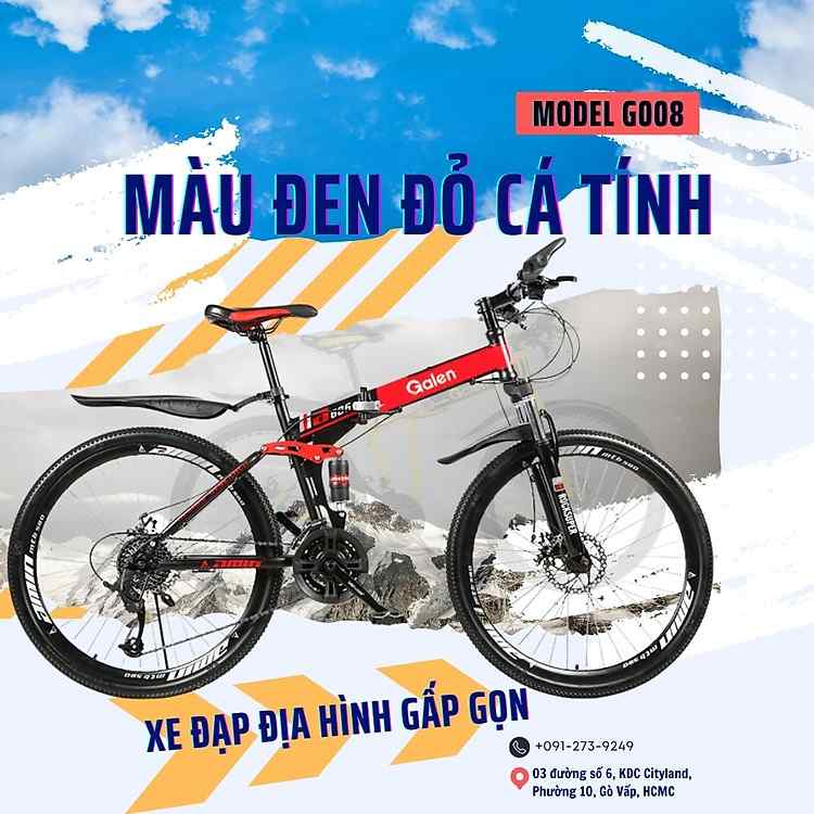 Xe Đạp Địa Hình Vành 26 Inch Gập Gọn Nhanh Chóng Tiện Lợi Mang Theo Ô Tô