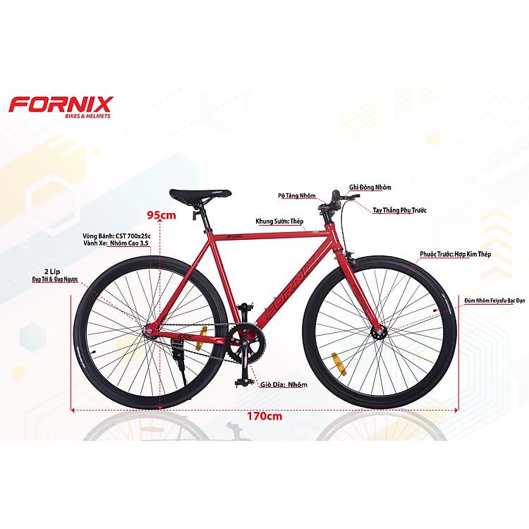 Xe đạp Fixed Gear Fornix BF200 mạnh mẽ trả góp 0% bảo hành 12 tháng tận nơi