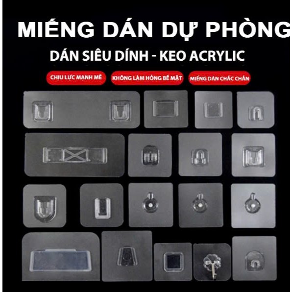 10 Miếng Dán Tường Chuyên Dụng: Kệ Remote, Kệ Nhà Tắm, Bám Dính Tốt