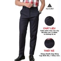 ALIGRO ALGK073: Quần kaki đen slimfit, lựa chọn hoàn hảo cho phong cách lịch lãm.