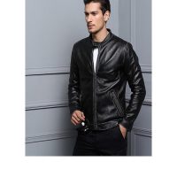 Áo Khoác Da Nam Đen Lót Lông Phối Túi Khóa Cao Cấp AKDS22 Chính Hãng ShopN6