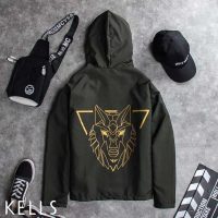 Áo khoác dù nam nữ đơn giản tinh tế màu đen kem đỏ đủ size L và XL
