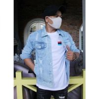 Áo khoác jean nam form rộng xước wash màu xanh A3102 - Mua ngay hôm nay!