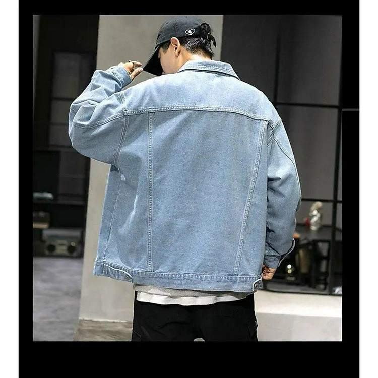 Áo khoác jean nam xanh rách A3021, hàng shop, ảnh thật 100%, giao nhanh