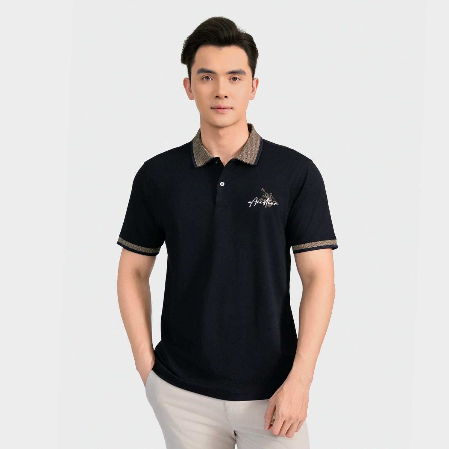 Áo Polo Aristino Đen Regular Fit: Phong Cách Thanh Lịch, Sang Trọng Cho Đàn Ông