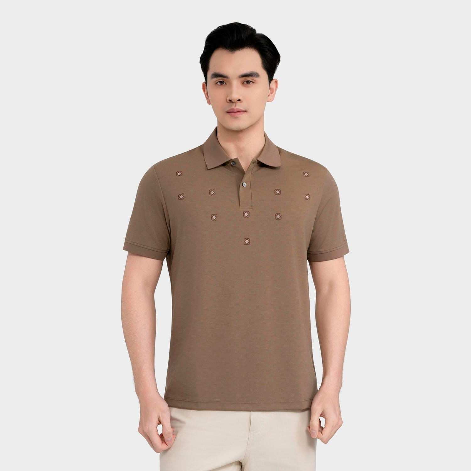 Áo Polo Aristino Nâu Thêu - Món Phù Nữ Của Đàn Ông Thanh Lịch
