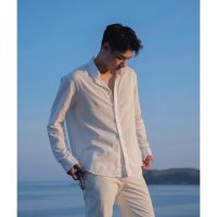 Áo sơ mi nam linen cotton tay dài form regular RT 10S25SHL032 sự lựa chọn hoàn hảo Routine