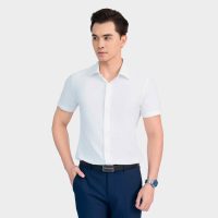 Áo sơ mi nam trắng trơn Aristino Business Knit: Sự kết hợp hoàn hảo giữa chất và phong cách