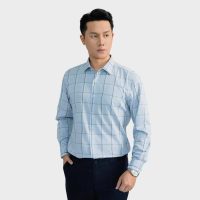 Áo sơ mi nam xanh kẻ Aristino Regular Fit: Sự tự tin bắt nguồn từ chất lượng