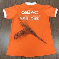 Áo thun BAC phong cách tối giản màu cam trắng size L cực kỳ tôn dáng