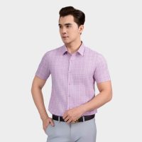 Aristino: Áo sơ mi kẻ hồng slim fit – Biểu tượng phong cách nam tính.