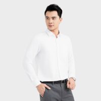 Aristino: Áo sơ mi trắng Regular Fit Solid - Tinh tế trong từng đường may