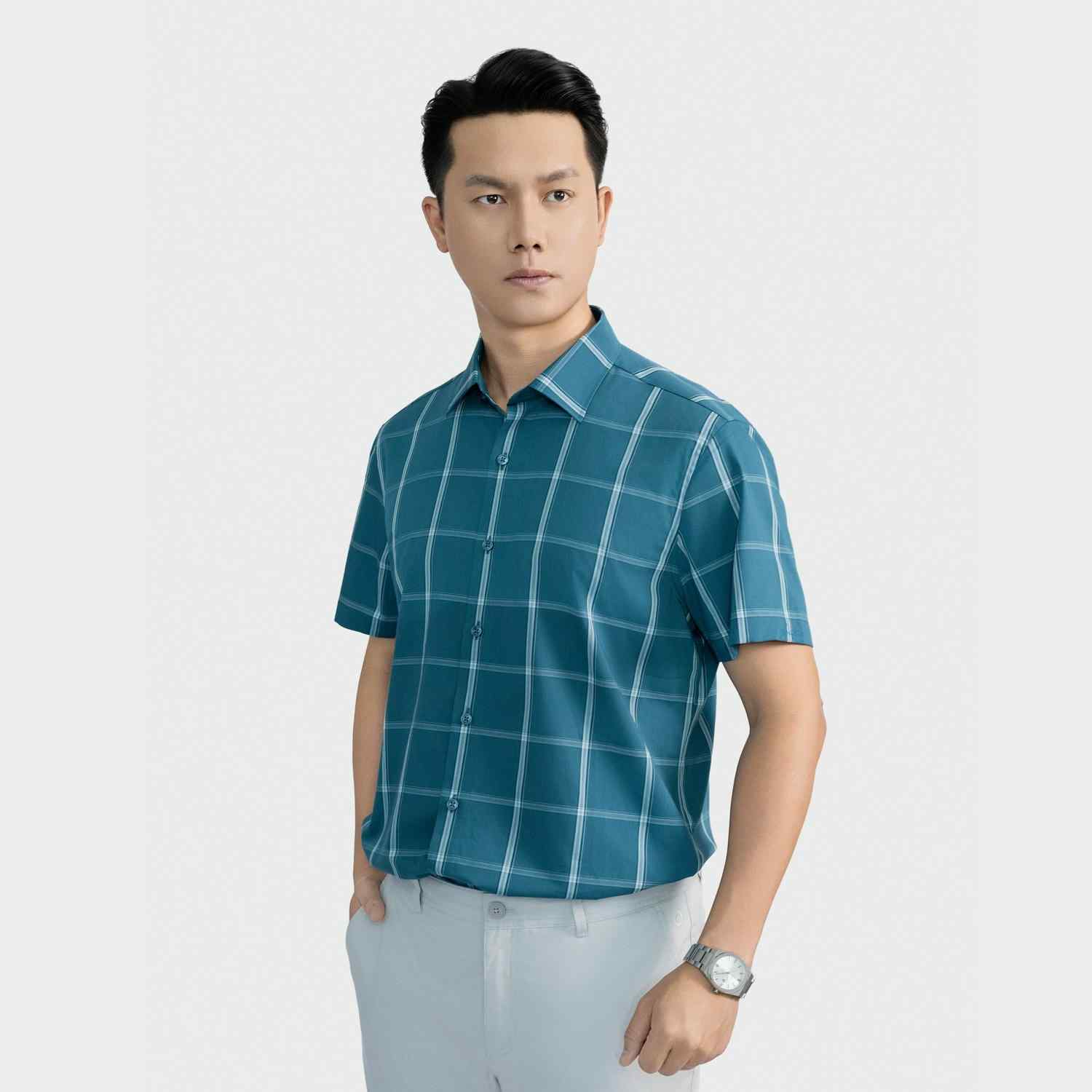 Aristino: Áo sơ mi xanh kẻ Regular Fit - Sự lựa chọn không thể hoàn hảo hơn