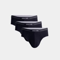 Aristino Bigsize: Bộ 3 Quần Lót Nam Briefs Đen, Size Lớn Chuẩn Mỹ