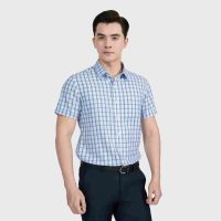 Aristino Perfect fit: Áo sơ mi xanh kẻ, chất liệu thoáng khí, phù hợp với khí hậu Việt Nam