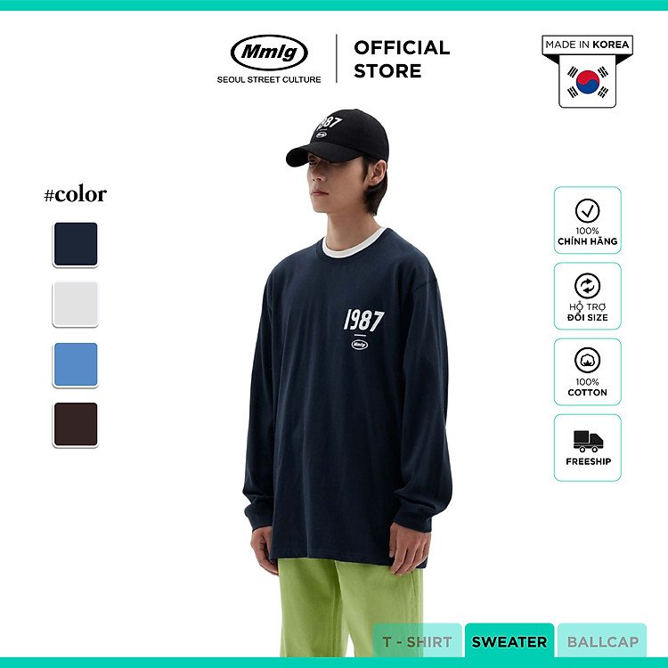 Cập nhật xu hướng cùng áo Hoodie Sweater Mmlg MMLG2T011 phom dáng thoải mái cho mọi vóc dáng nam nữ