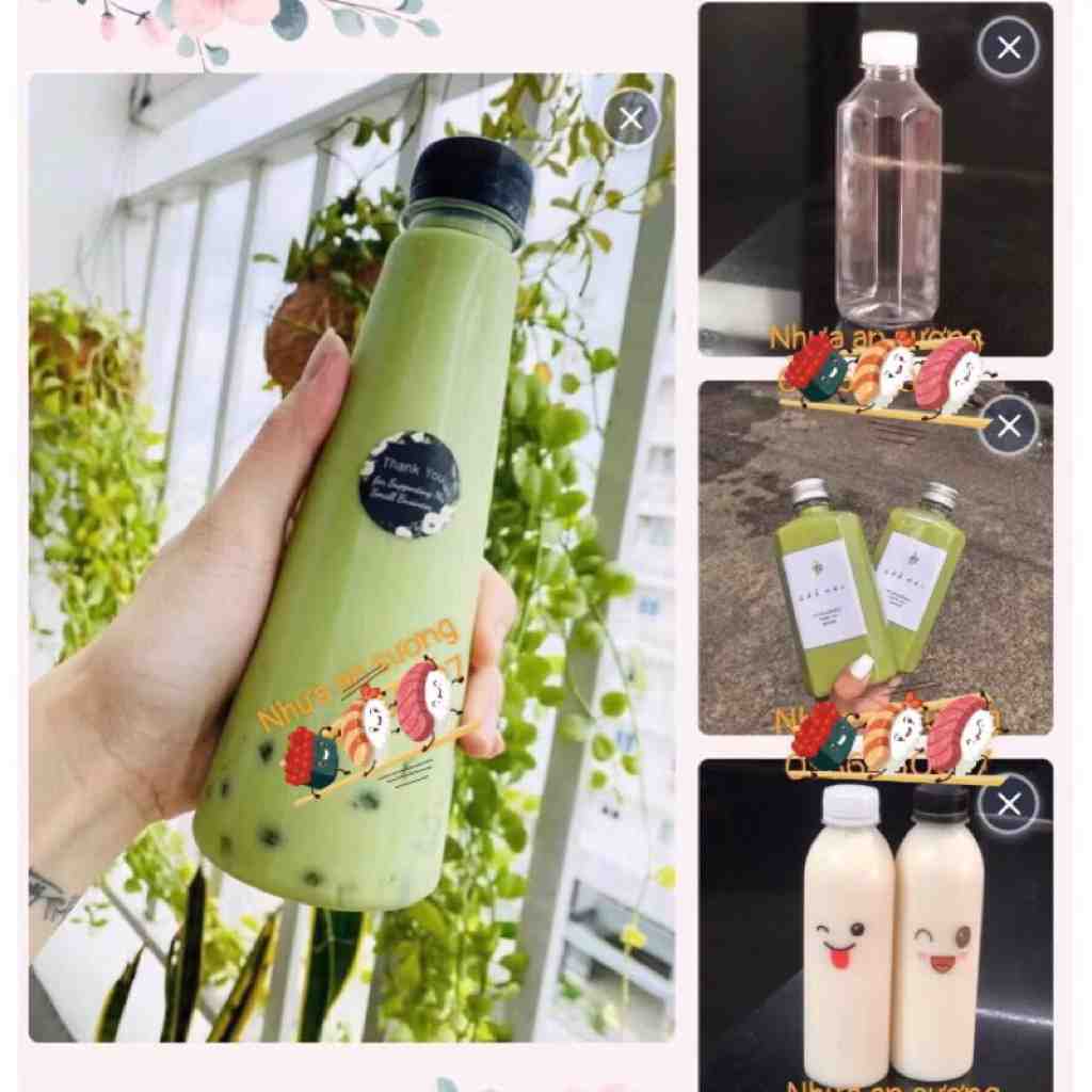 Chai nhựa trà sữa 330ml, nắp fi 30 - Giá sỉ tốt nhất thị trường