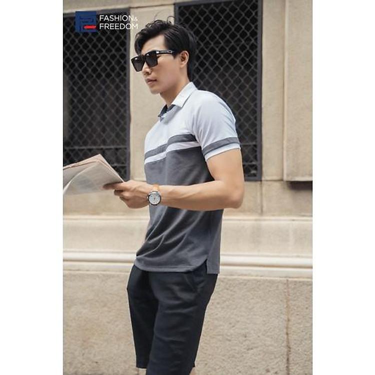 Đẳng cấp thời trang tối giản cùng áo thun nam cotton xám trắng TC167