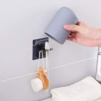 Giá Treo Cốc Dán Tường, Kết Hợp Bàn Chải Đánh Răng, Tiện Dụng Tối Đa