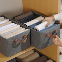 Giải pháp lưu trữ quần áo tối ưu, hộp vải đáy MDF, khung chắc chắn 88413