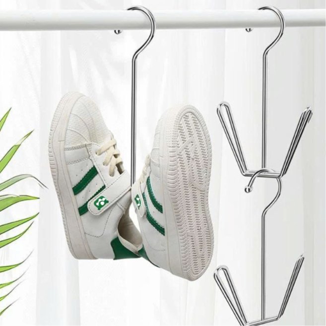 Móc phơi giày dép inox chữ W siêu tiết kiệm, giá cả hợp lý, chất lượng cao