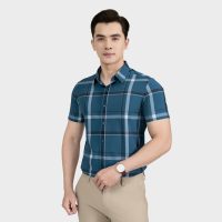 Nhanh tay sở hữu: Áo sơ mi nam xanh kẻ Aristino Business cao cấp
