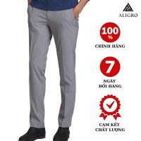 Quần Âu Nam ALIGRO ALGO1027 Màu Ghi Form Slimfit Vải Cotton Cao Cấp Bền Màu Tôn Dáng