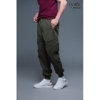 Quần kaki ống bo xanh rêu nam, túi hộp - thoải mái, bền đẹp, thời trang