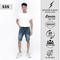 Quần Short Jeans Nam Cao Cấp HUNTER X-RAYS S35 - Xanh S35