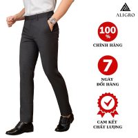 Quần tây nam ALIGRO ALGO1028 màu navy chấm trắng giải pháp thời trang lịch sự cho phái mạnh