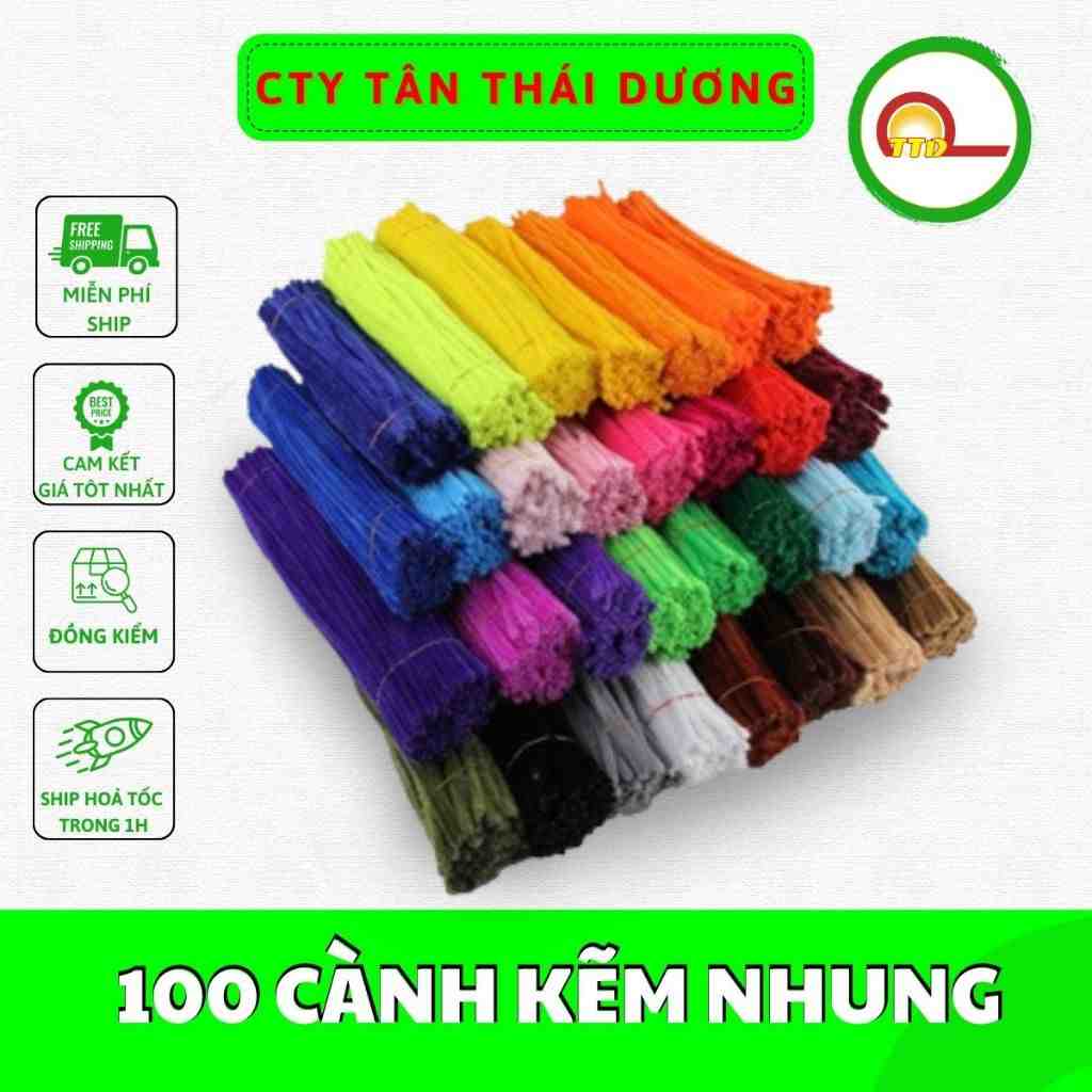 Set 100 Cành Kẽm Nhung Xù 30cm - Nâng Tầm Tác Phẩm Handmade Của Bạn
