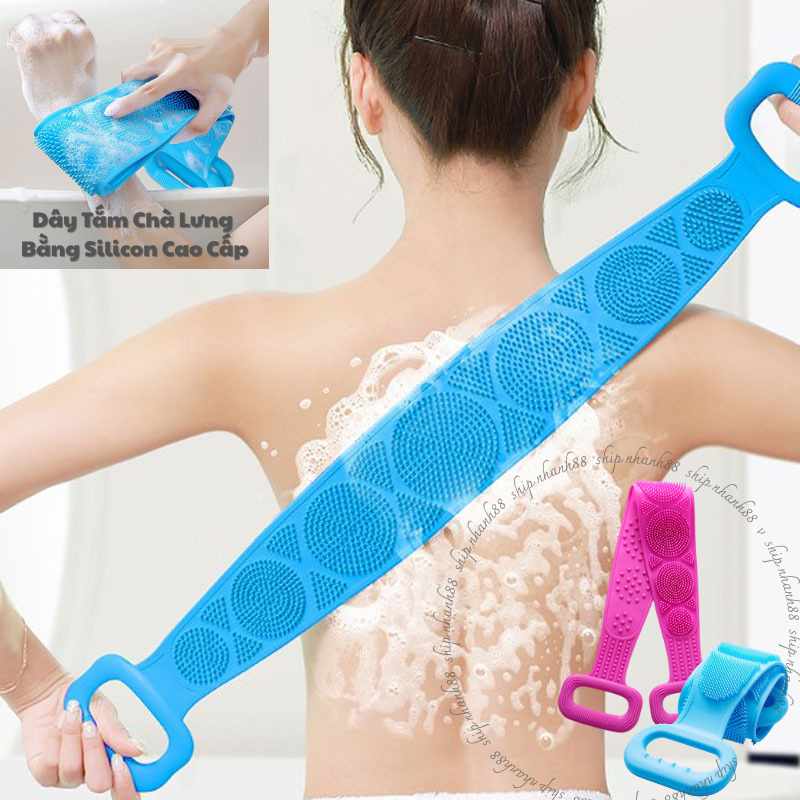 Tắm sạch lưng, thư giãn cơ thể với đai silicon chà lưng chuyên dụng