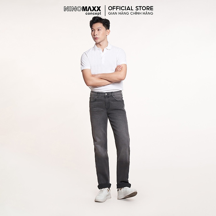 Tự Tin Xuống Phố Với Quần Jean Nam Dáng Suông NINOMAXX 2208061 Co Giãn Êm Ái