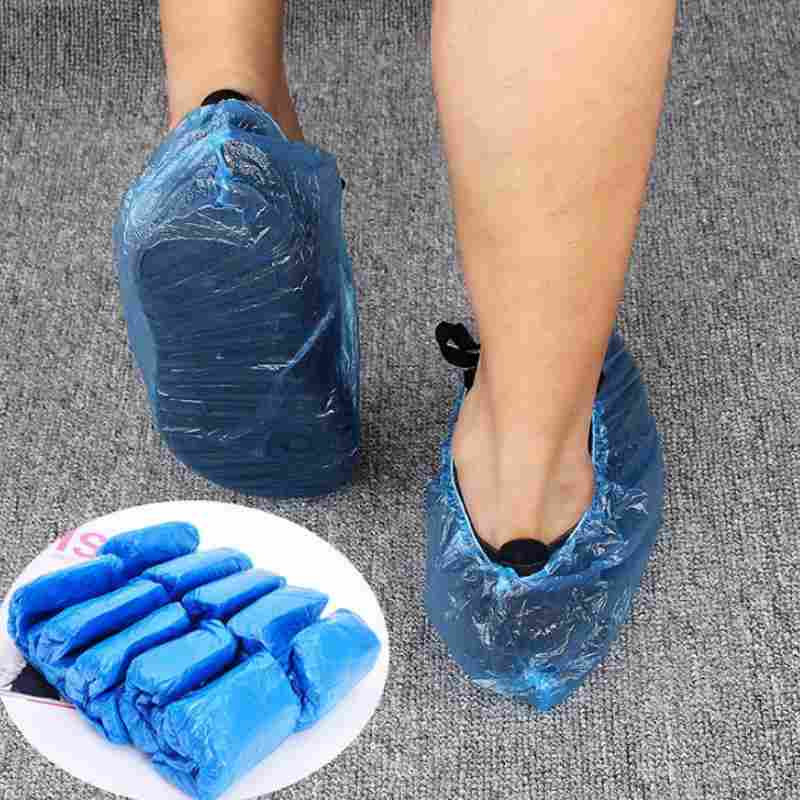 Túi bọc giày đi mưa siêu bền, set 100 túi nilong, bảo vệ giày tối ưu