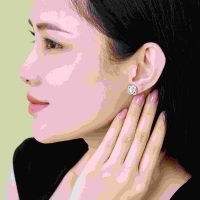 Bông tai kim cương PNJ Kim Bảo Như Ý: Vàng trắng 14K, tỏa sáng mọi góc nhìn