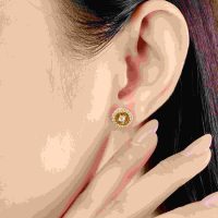 Bông tai vàng 14K PNJ đính đá ECZ: Vẻ đẹp tinh tế, sang trọng, quyến rũ