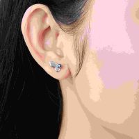 Bông tai vàng trắng 10K PNJ Sapphire: Đẳng cấp vàng, sắc màu Sapphire