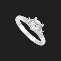 Nhẫn Đôi Vàng Trắng 14K Kim Cương PNJ - Tình Yêu Vĩnh Cửu, Trọn Niềm Tin