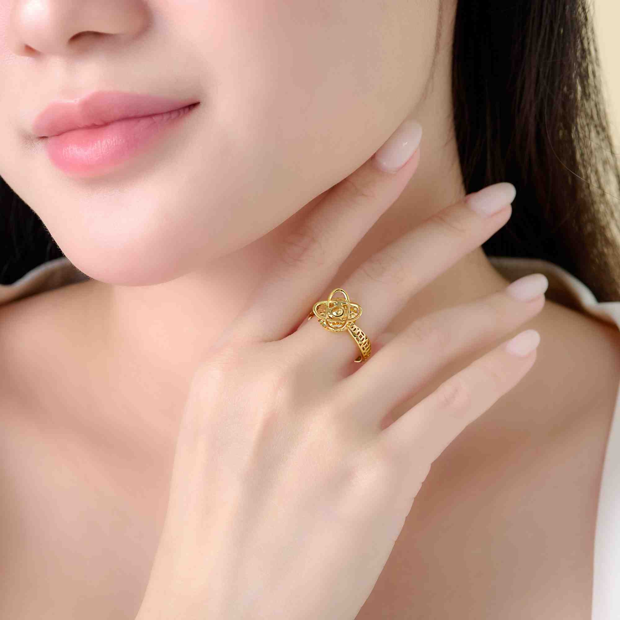 Nhẫn vàng 58,5% Kim Bảo Như Ý PNJ - Vàng 14K chuẩn quốc tế, đáng tin cậy