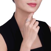 Nhẫn vàng trắng 10K PNJ STYLE đính đá CZ - Sự kết hợp hoàn hảo giữa vàng và đá