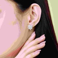 PNJ Kim Bảo Như Ý: Bông tai vàng trắng 14K - Vẻ đẹp trường tồn