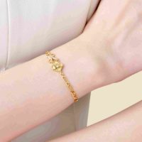 PNJ Kim Bảo Như Ý: Lắc tay vàng 14K đính đá ECZ, tinh tế hoàn hảo